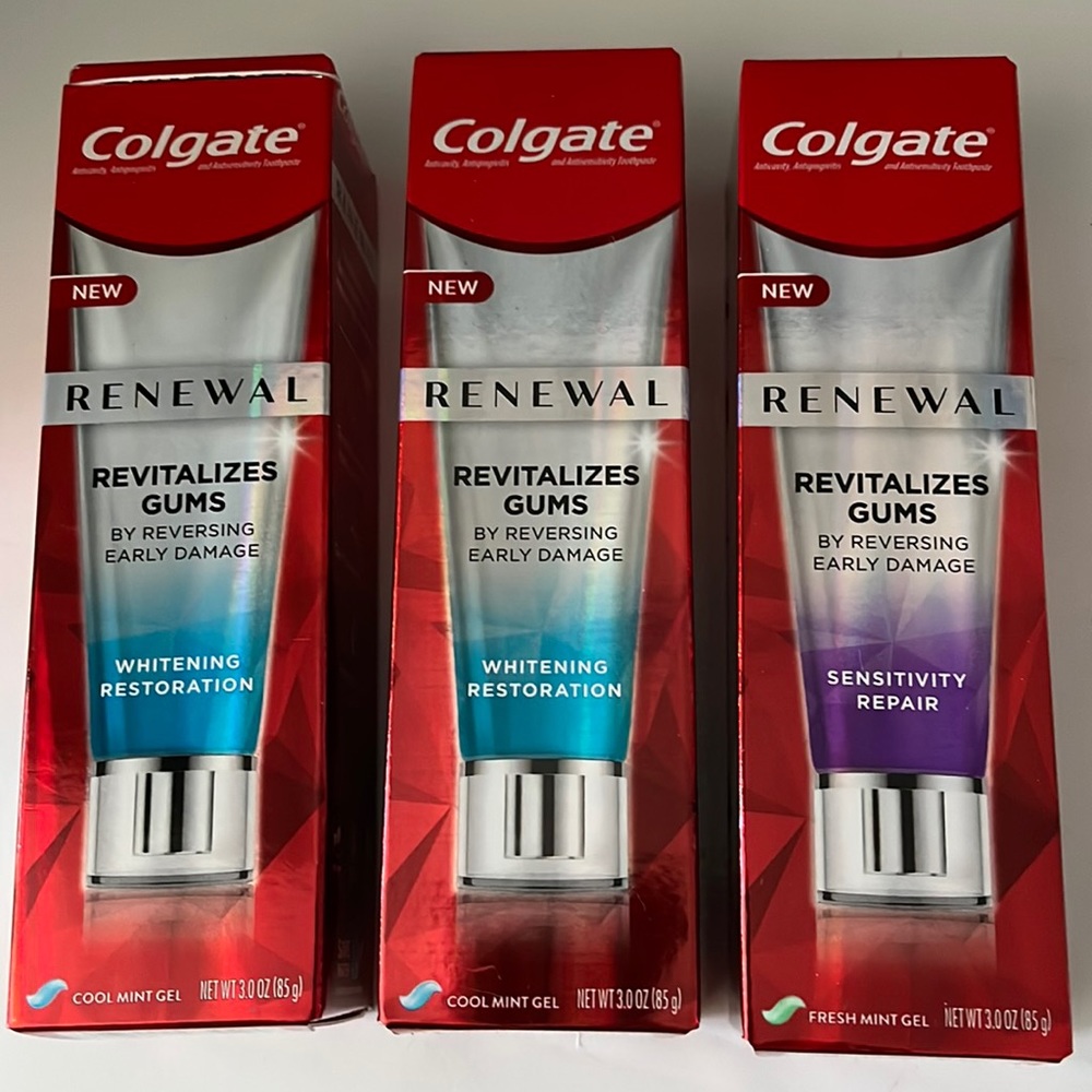 Lot of 3 Colgate Renewal Revitalizes Gum Toothpastes